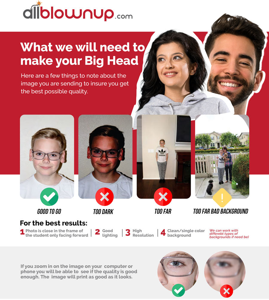 12"x18" Big Head (2 pack)