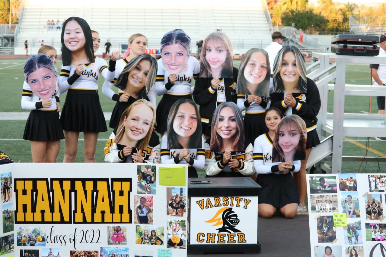 Cheer senior night cutouts