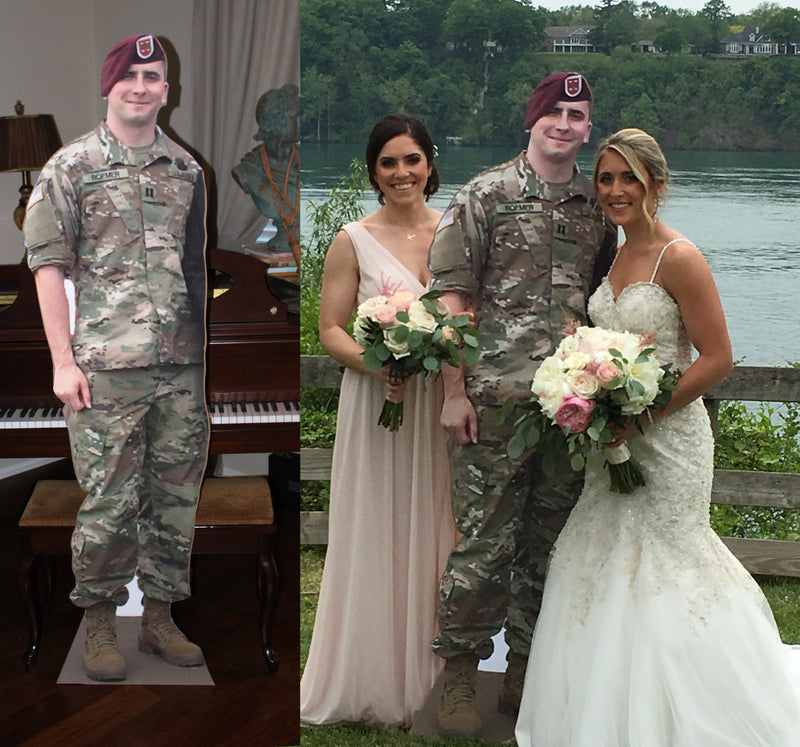 Military wedding cutout